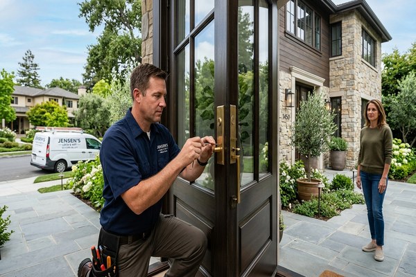 Residential locksmith deadbolt rekeying Menlo Park CA home